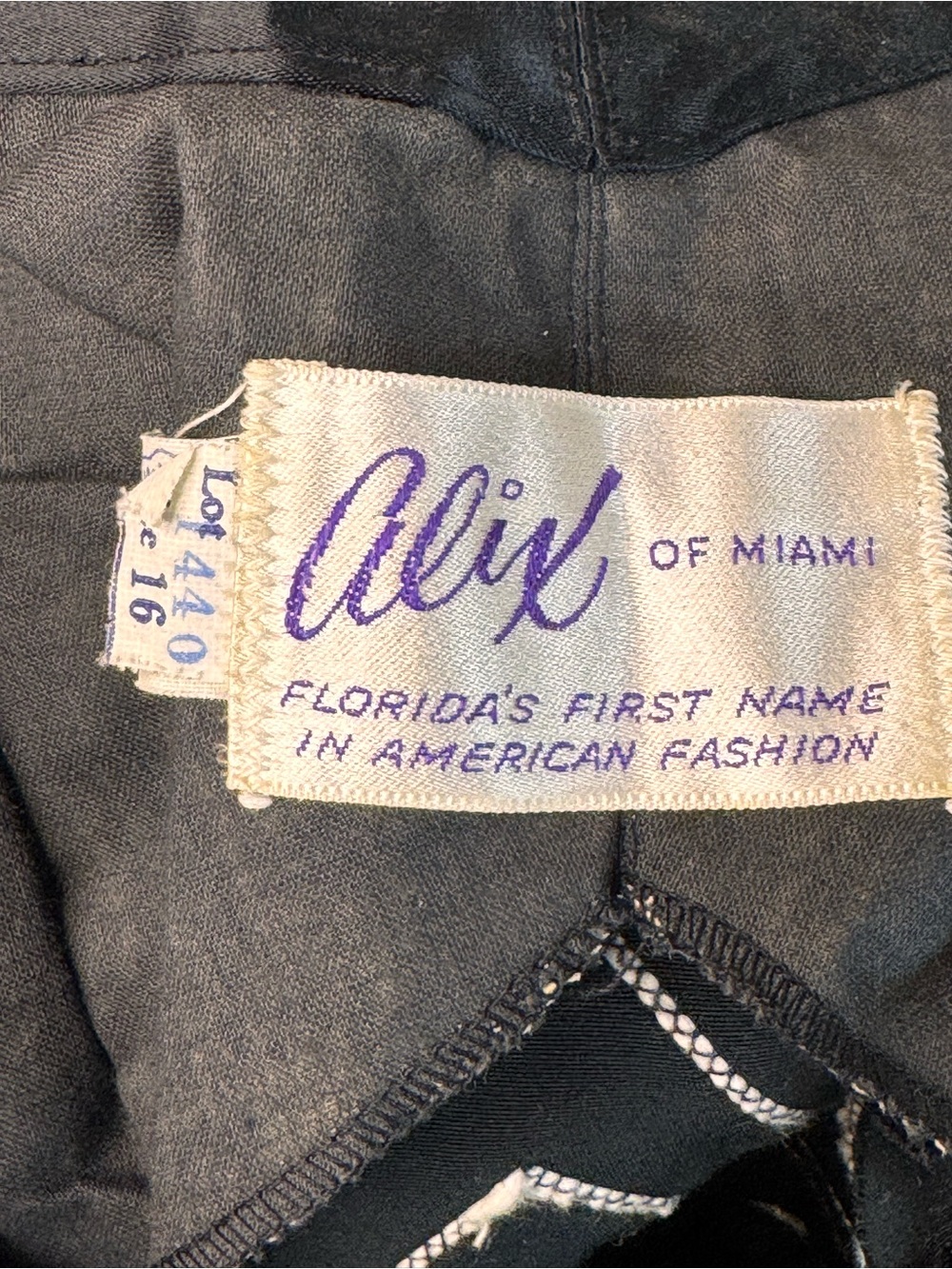 50s Vintage Bombshell Black Satin Alix of Miami One Pc Swimsuit SLIMMING M/L - Picture 9 of 13